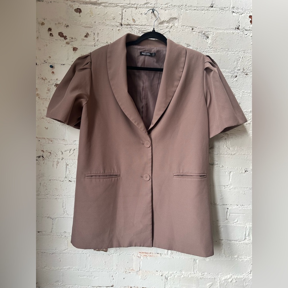 Nasty Gal Pinkish Short Sleeve Blazer